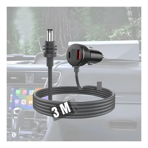 Cabo Starlink Mini Cinzeiro 12v/24v 3 Metros Veicular Viagem